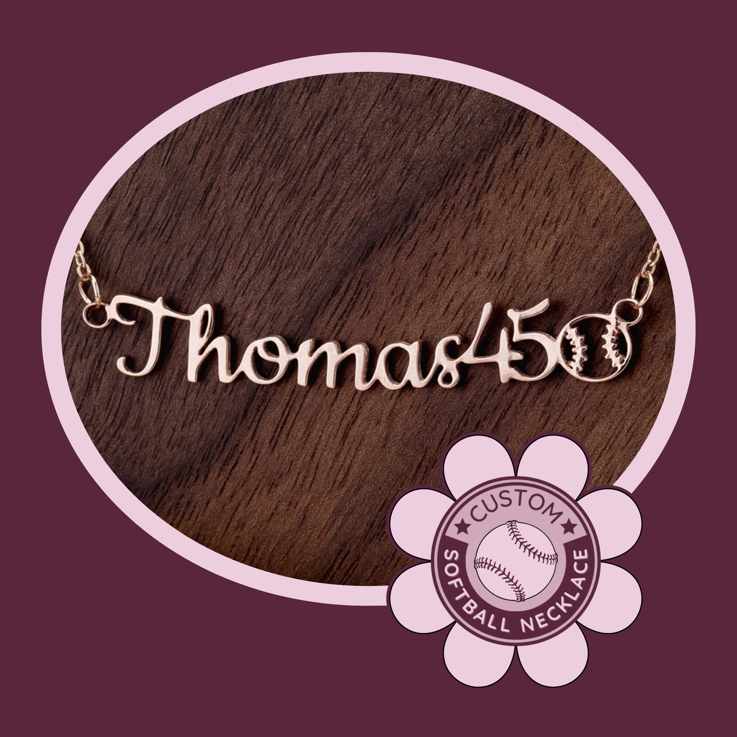 π₯ Elevate Your Presence with a Personalized Girls Softball Necklace!