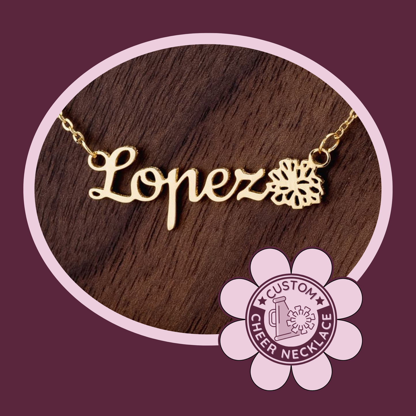 📣 Personalized Girls Cheerleading Necklace! Celebrate Moms and Players! ✨ Support Our League!