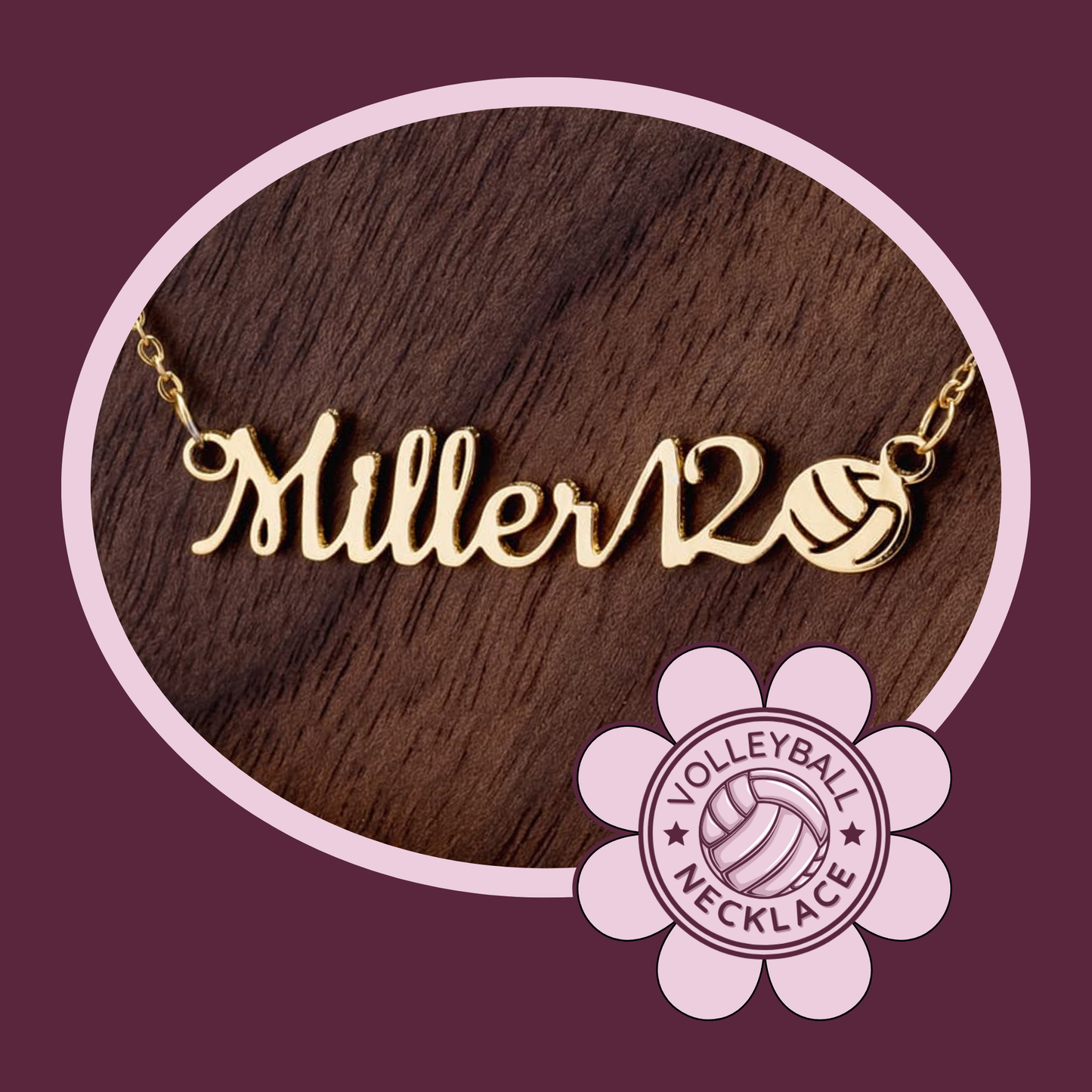 π Serve Up Style with a Personalized Girls Volleyball Necklace! π