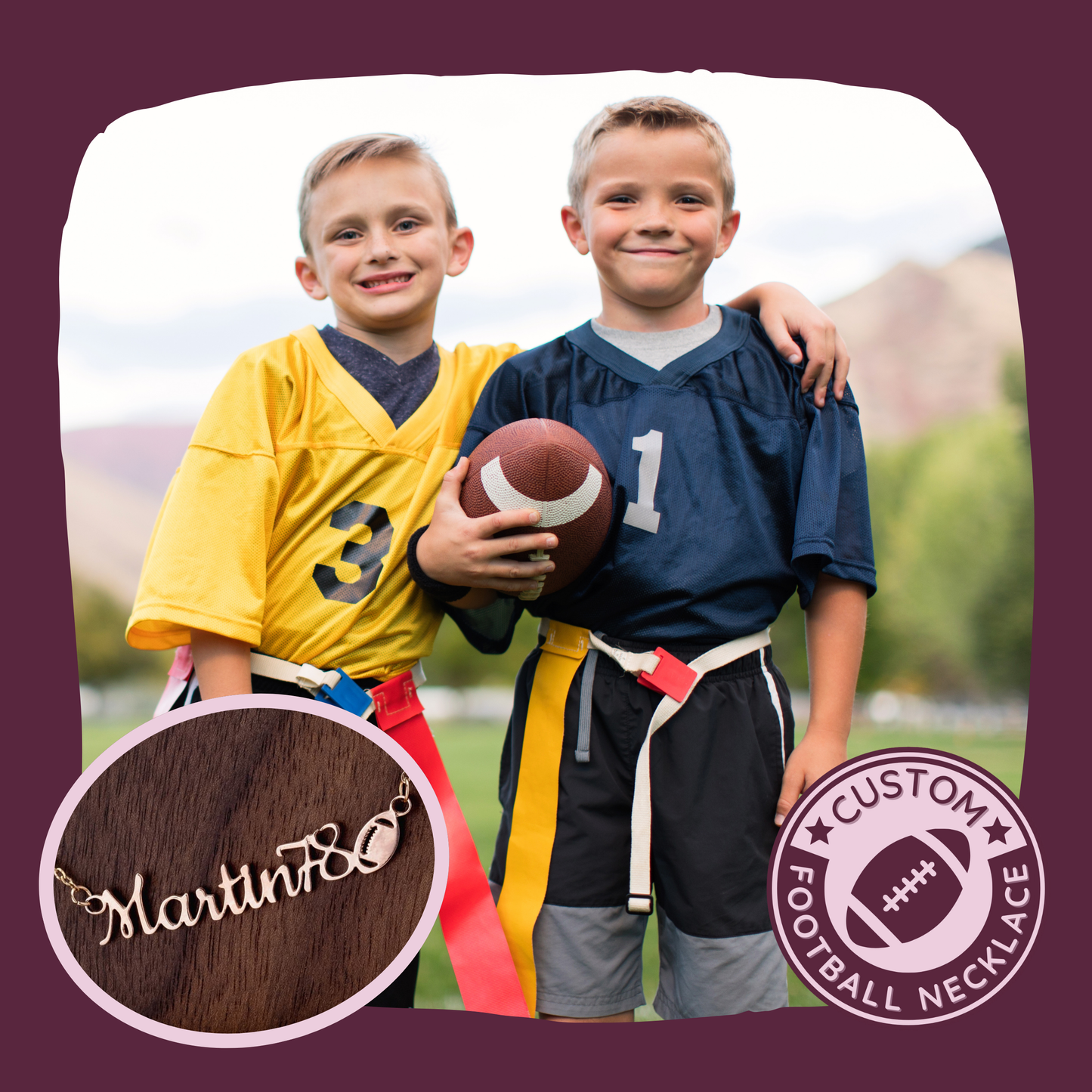 π Personalized Football Mom Necklace! Celebrate Moms and Players! β¨