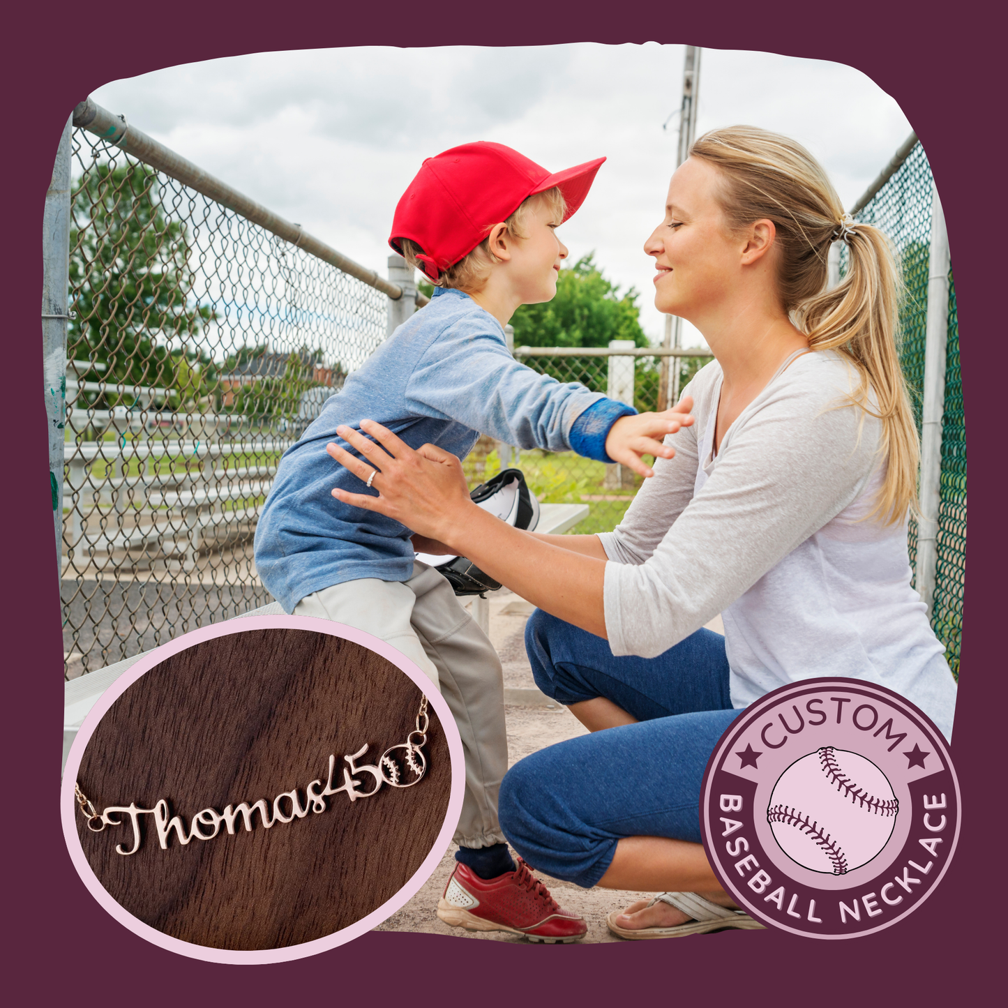 ⚾️ Personalized Baseball Necklace For Moms! Celebrate your Son ✨