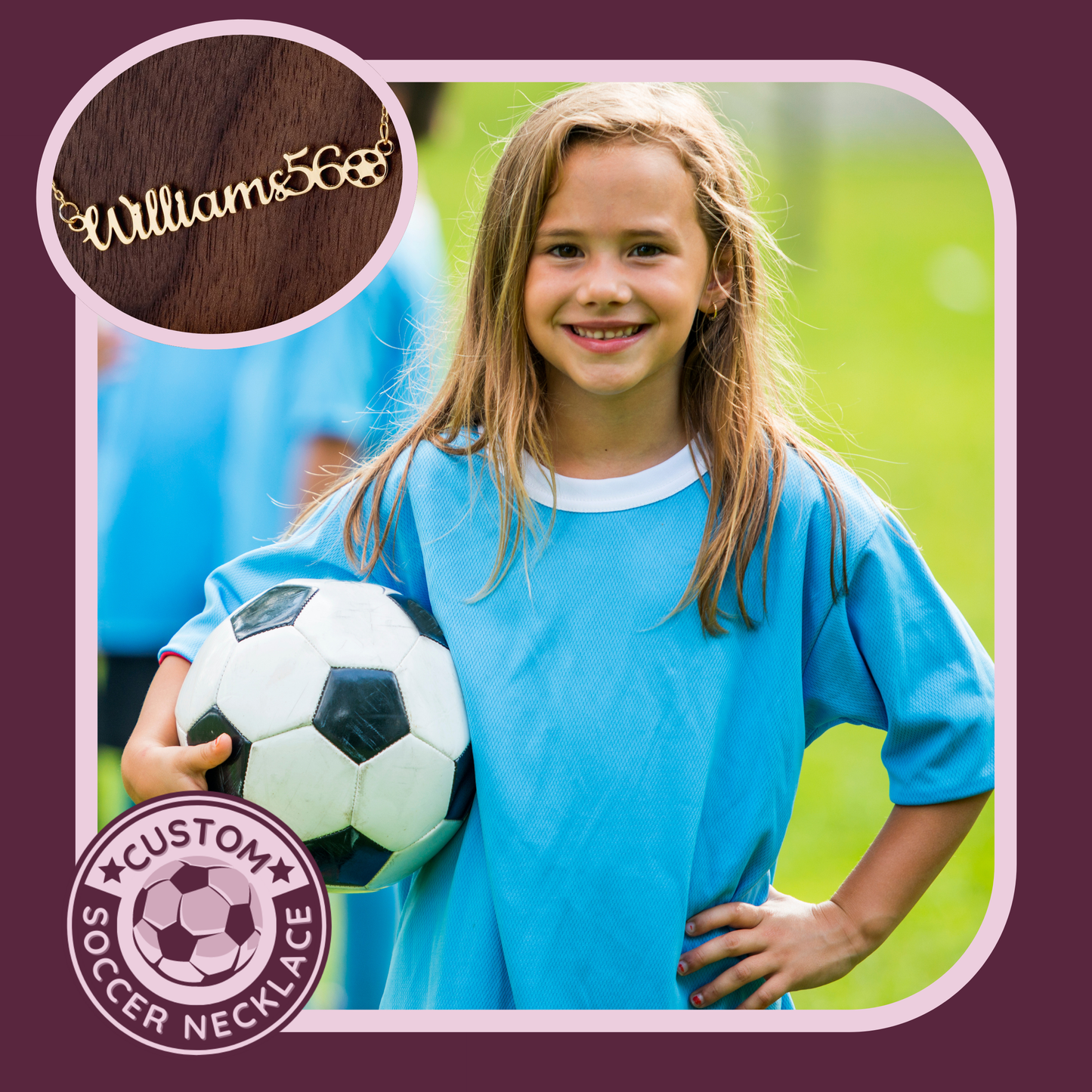 ⚽ Personalized Soccer Necklace! Celebrate Moms and Daughters! ✨