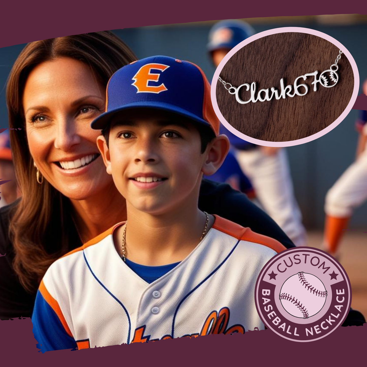 ⚾️ Personalized Baseball Necklace For Moms! Celebrate your Son ✨