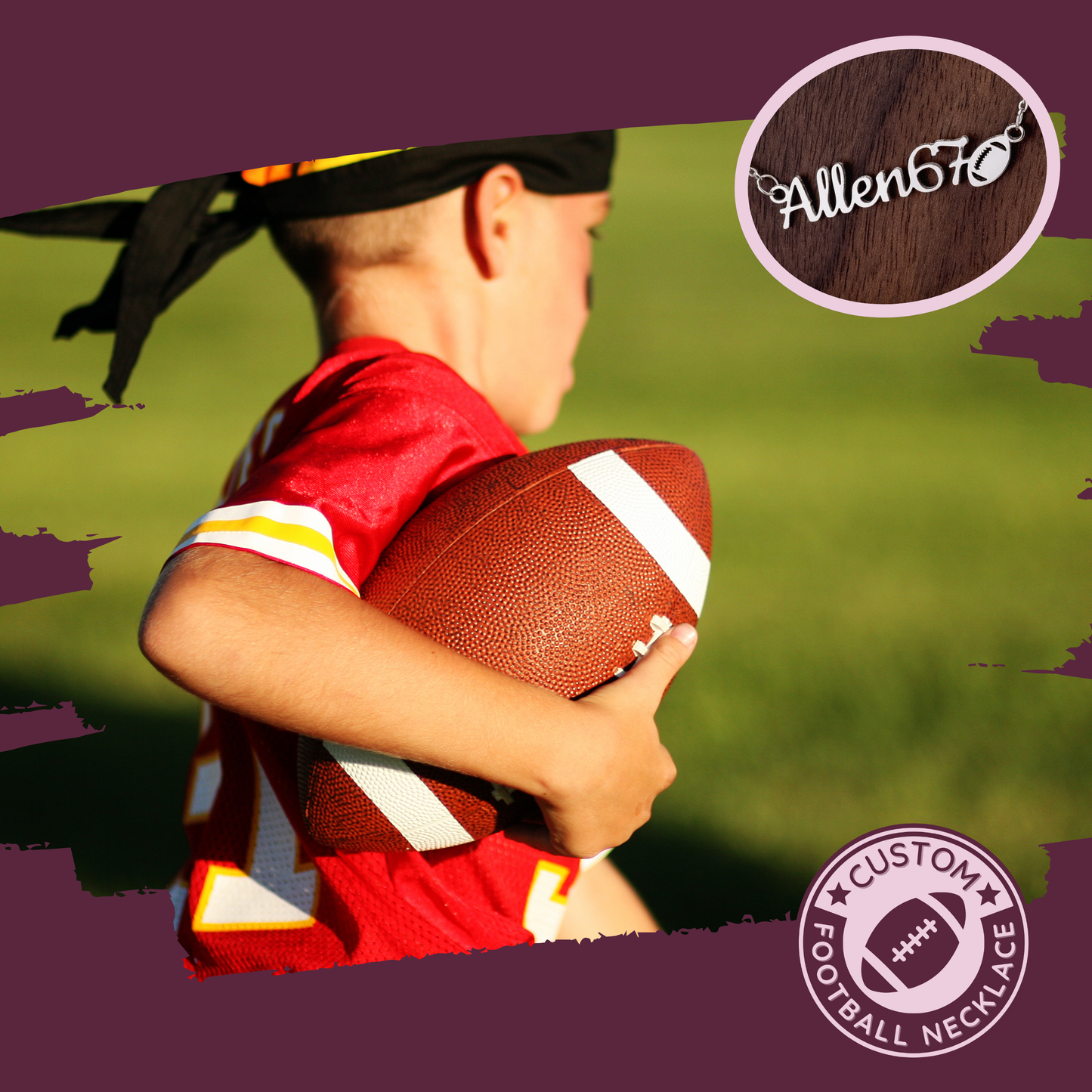 π Personalized Football Mom Necklace! Celebrate Moms and Players! β¨