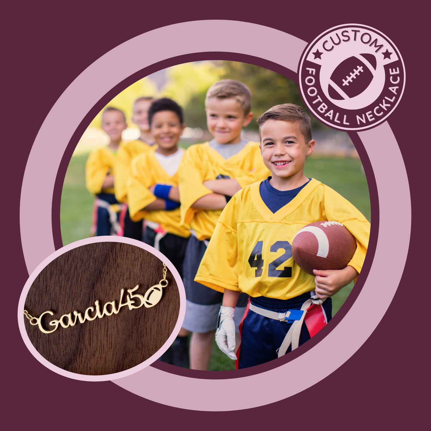 π Personalized Football Mom Necklace! Celebrate Moms and Players! β¨