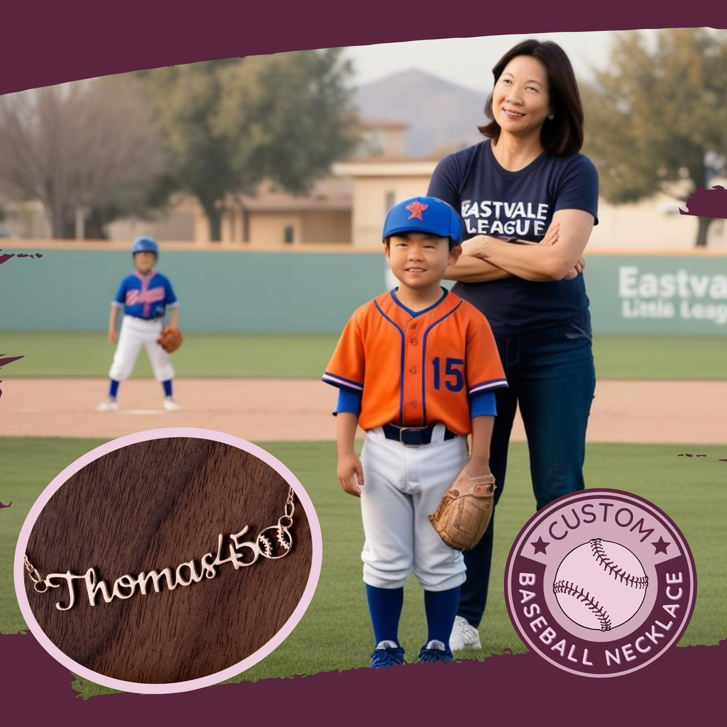 ⚾️ Personalized Baseball Necklace For Moms! Celebrate your Son ✨