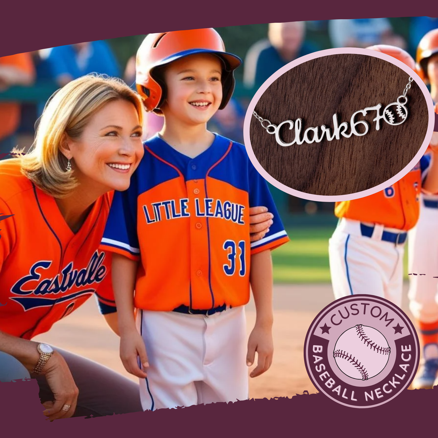 ⚾️ Personalized Baseball Necklace For Moms! Celebrate your Son ✨