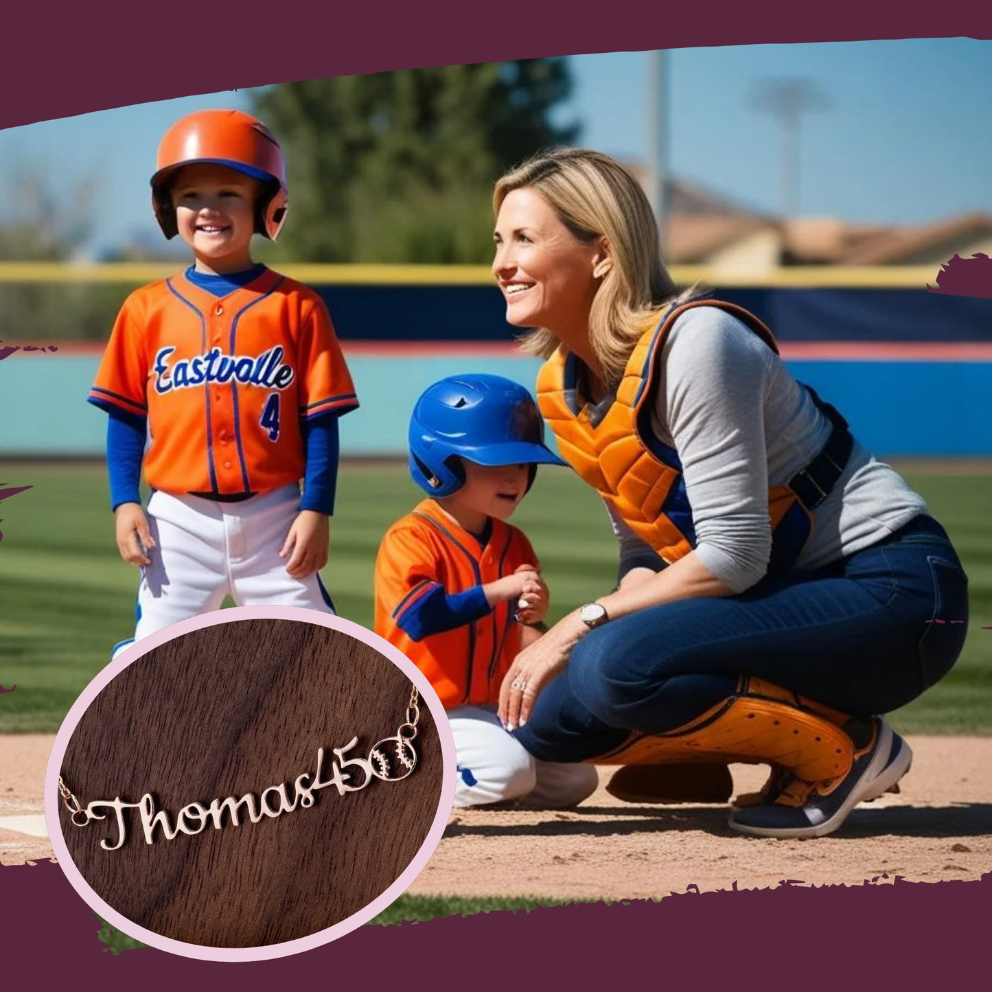 ⚾️ Personalized Baseball Necklace For Moms! Celebrate your Son ✨
