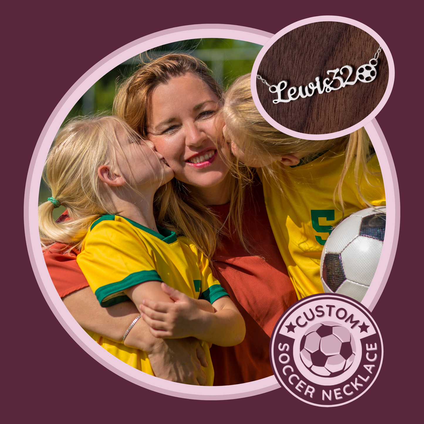 ⚽ Personalized Soccer Necklace! Celebrate Moms and Daughters! ✨