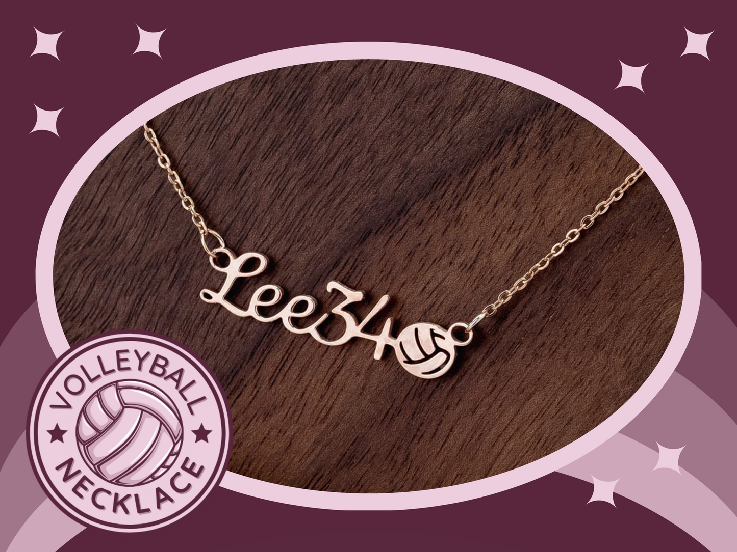 π Serve Up Style with a Personalized Girls Volleyball Necklace! π