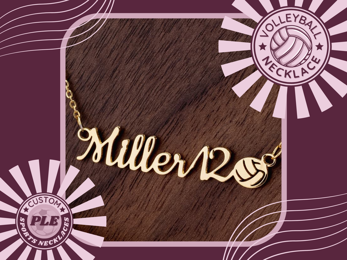 π Serve Up Style with a Personalized Girls Volleyball Necklace! π