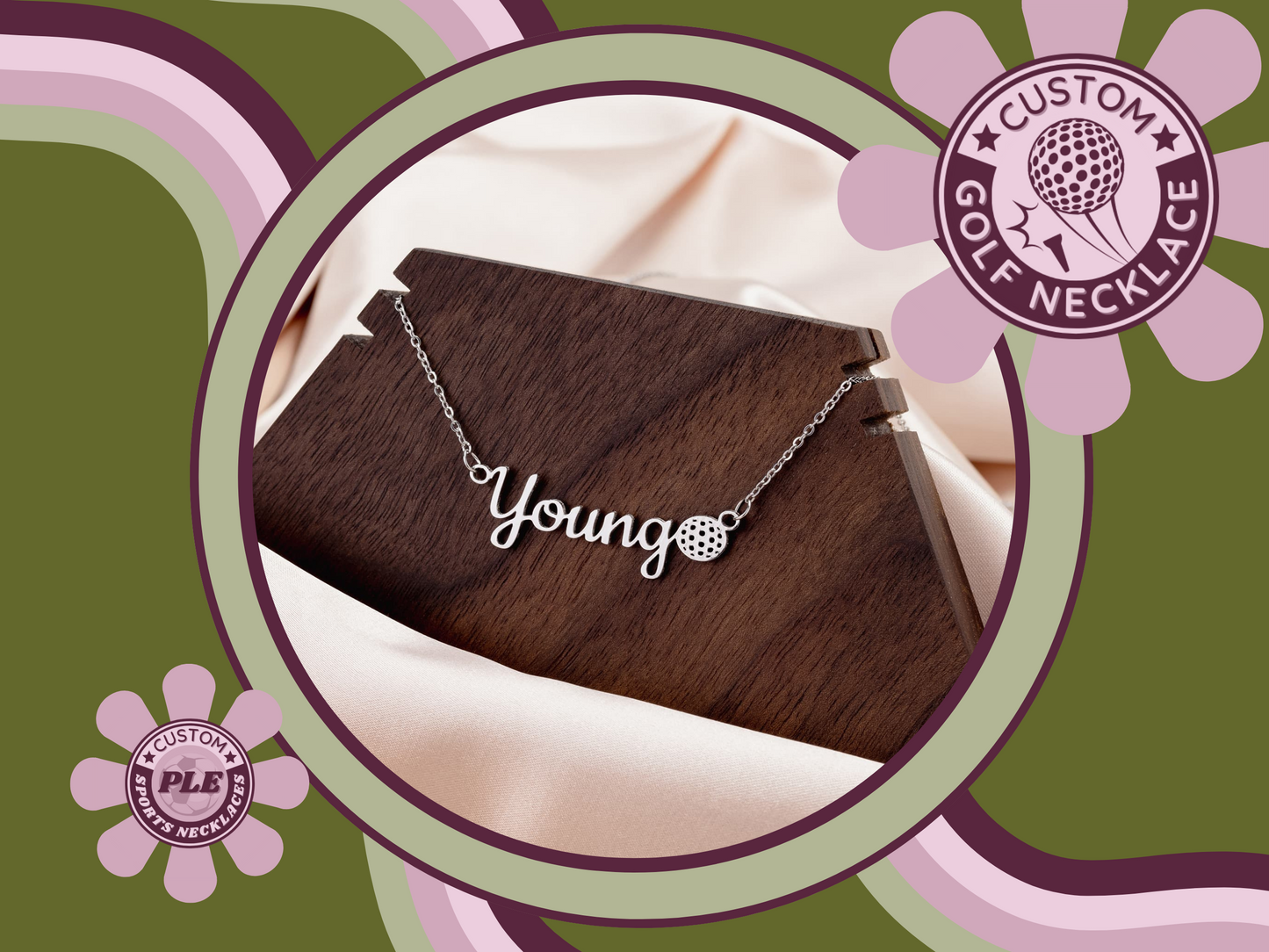 ⛳ Swing into Style with a Personalized Girls Golf Necklace! 🏌️‍♀️
