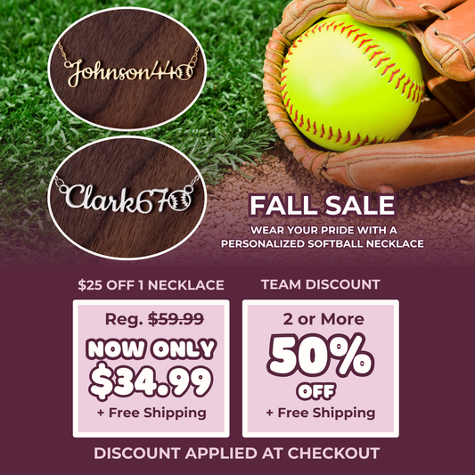 🥎 Elevate Your Presence with a Personalized Girls Softball Necklace!